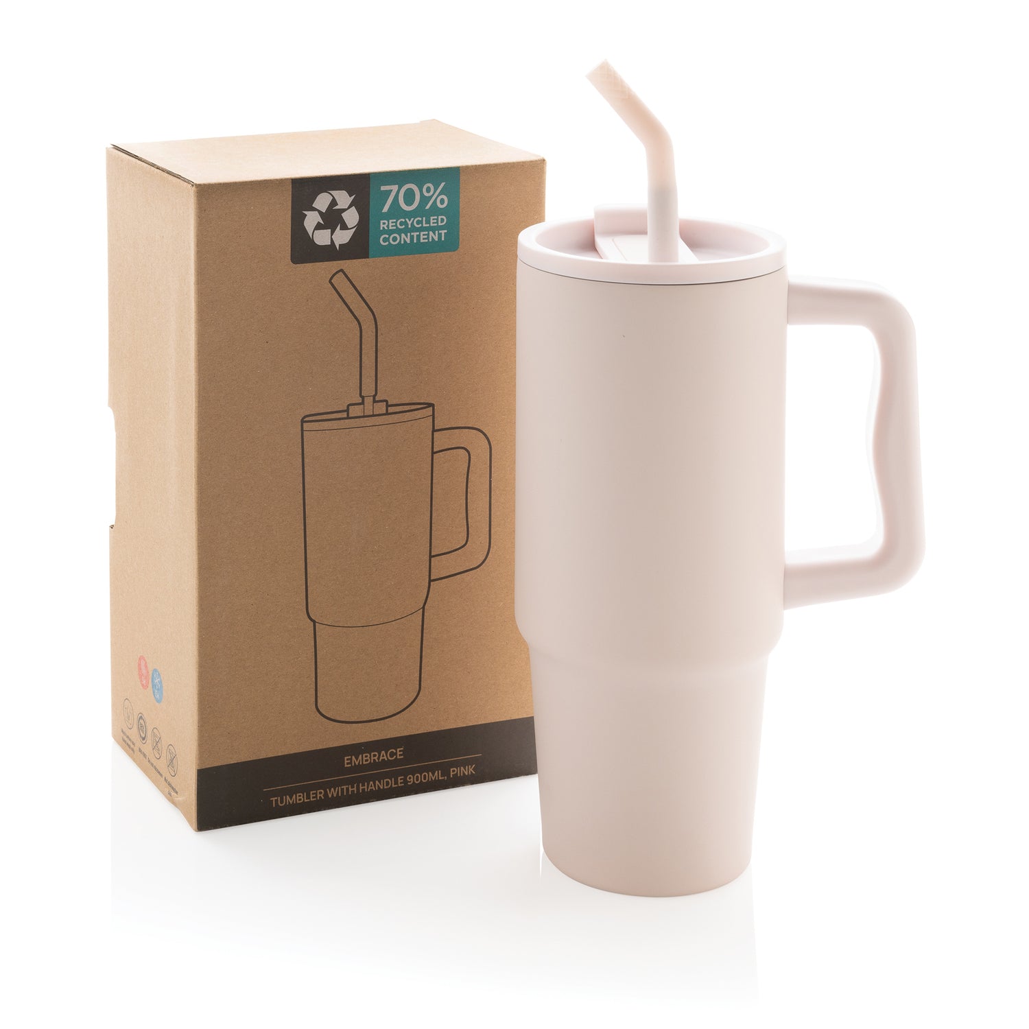 Mug isotherme avec Paille 900 ml